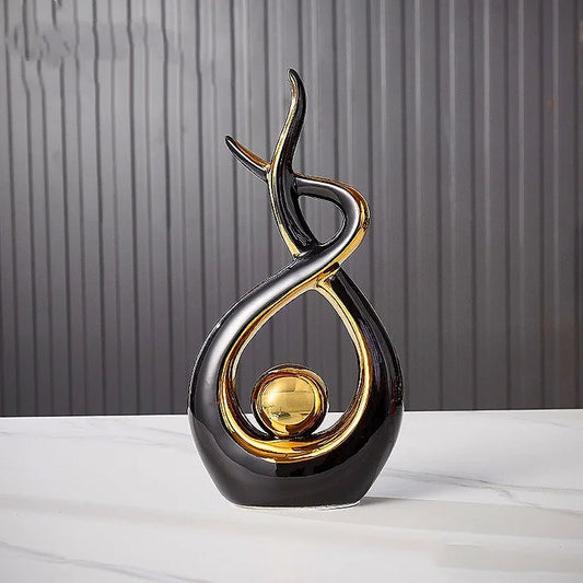 Abstract twist sculpture