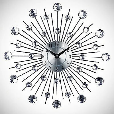 Silver Gem Wall Clock